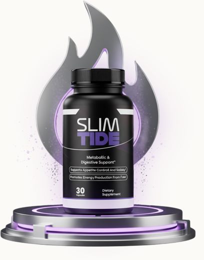 SlimTide supplement bottle and label, official photo